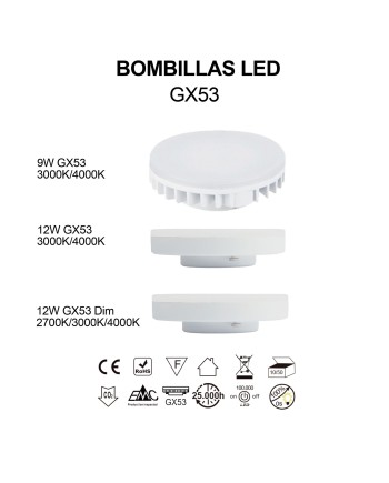 BOMBILLA LED GX53 12W 4000K
